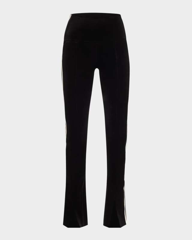 Velvet Side Stripe Spat Leggings